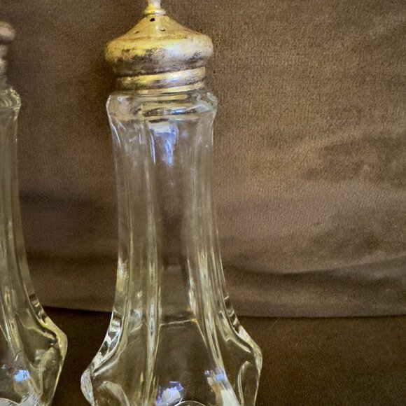 Vintage Salt Pepper Shaker Set FLAW DENTED CAP - Picture 7 of 14